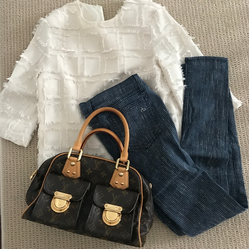 Rag & Bone/JEAN Striped Skinny Jeans